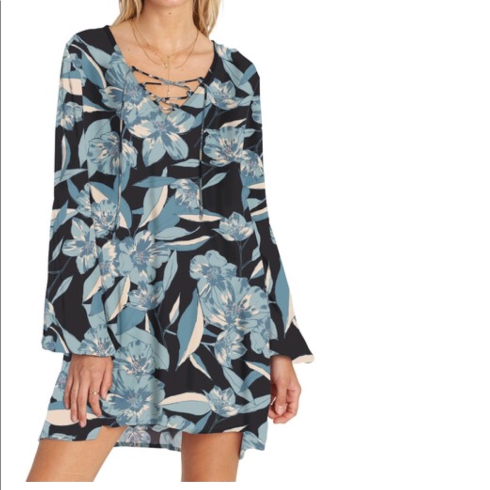 Billabong just like you lace up shift dress